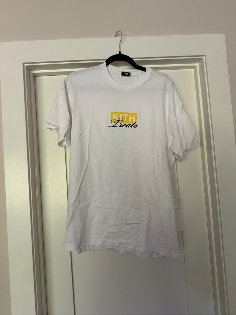 Kith White Tee with Yellow KITH Treats Logo